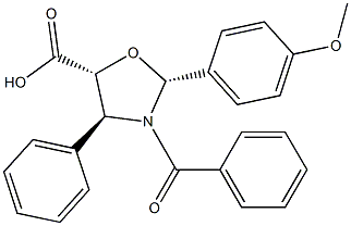 (2R 4S 5R)-2-(4-methoxyphenyl)- N-benzoyl-4-phenyloxazolidine- 5-carboxylic acid