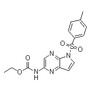 Carbamic acid N-[5-[(4-methylphenyl)sulfonyl]-5H-pyrrolo[2 3-b]pyrazin-2-yl]- ethyl ester
