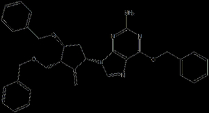 2-Amino-1 9-dihydro-9-[(1S 3R 4S)-4-(benzyloxy)-3-(benzyloxymethyl)-2-methylenecyclopentyl]-6H-purin-6-one