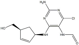 N-[2-Amino-4-chloro-6-[[(1R 4S)-4-(hydroxymethyl)-2-cyclopenten-1-yl]amino]-5-pyrimidinyl]formamide